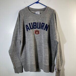 Womens Champion Auburn Univ Athletic Sweatshirt‎ Marled Gray Blue Orange XL Long